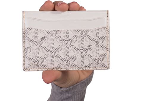 goyard white card holder for sale|goyardine card holder 2022.